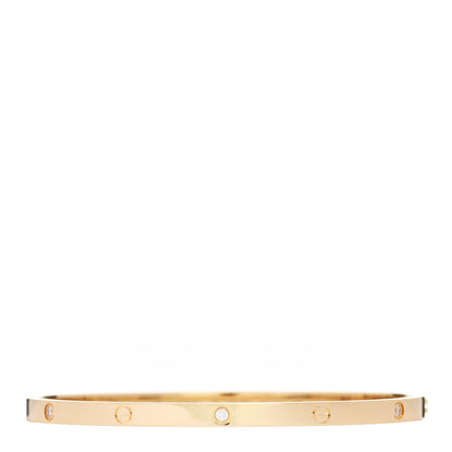 Cartier 18K Yellow Gold 6 Diamond Small LOVE Bracelet 18 1 of 8