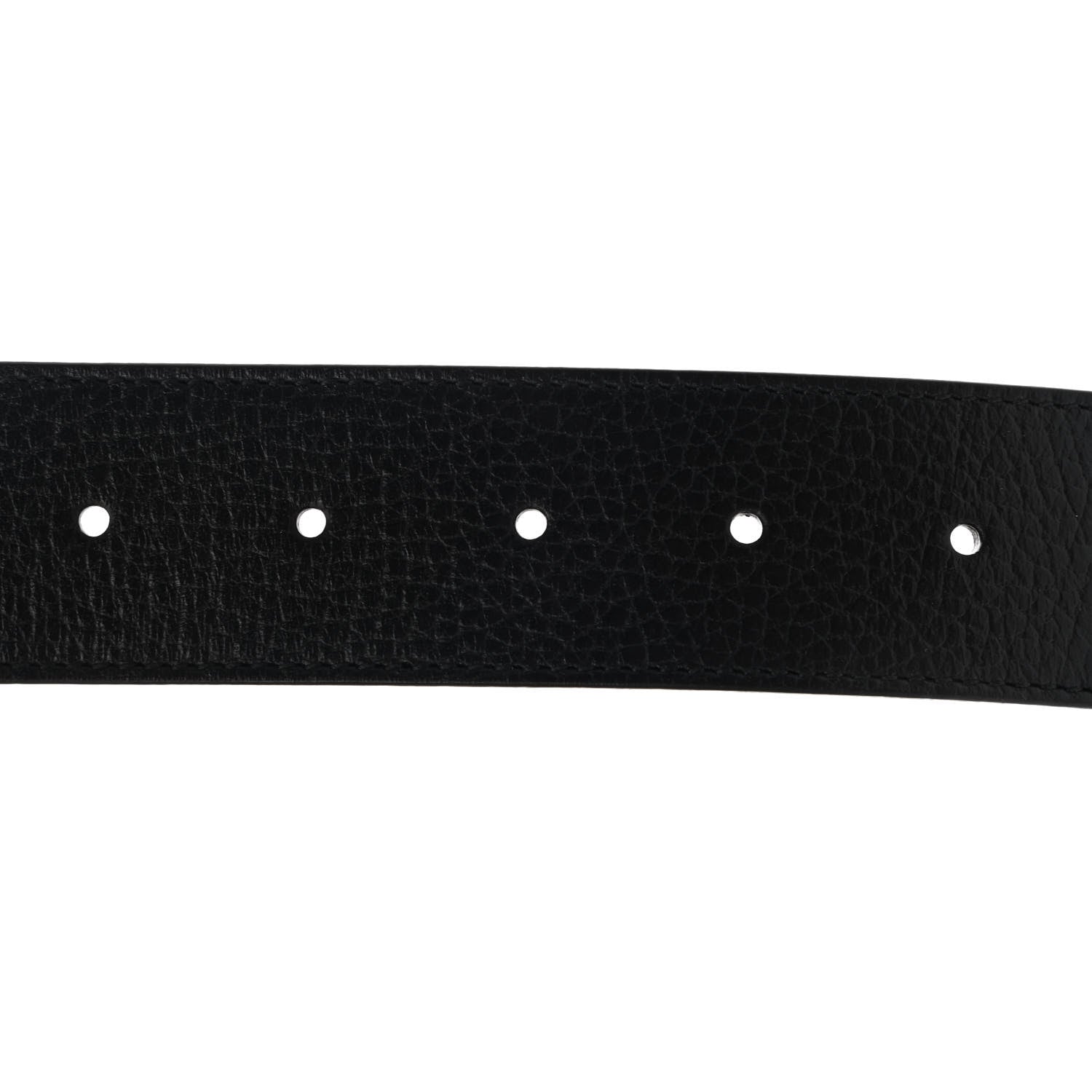 Gucci Dollar Calfskin Double G Reversible 37mm Belt 90 36 Black New Acero 4 of 5