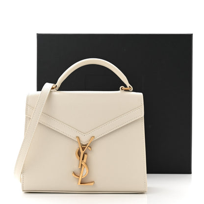 Saint Laurent Grain de Poudre Mini Classic Monogram Cassandra Top Handle Crema Soft 11 of 11