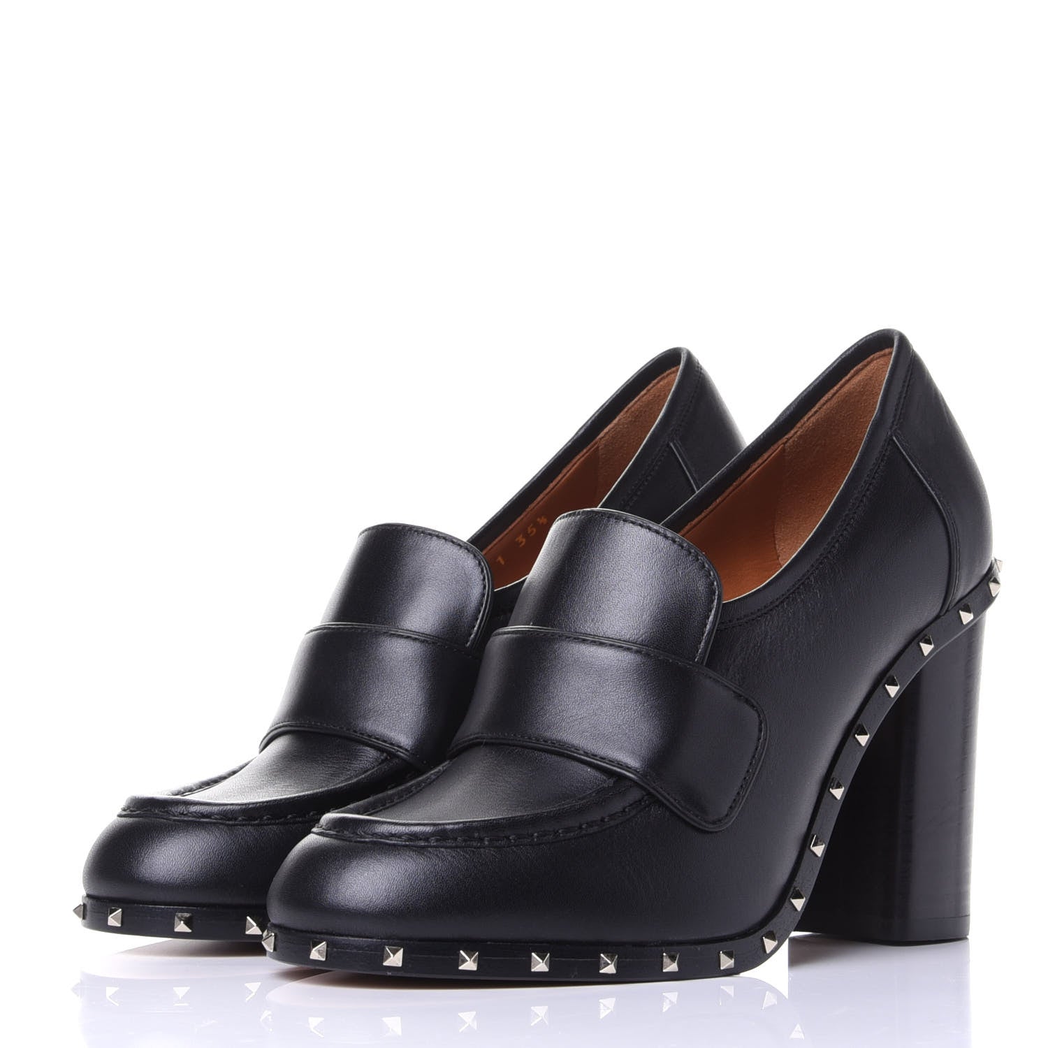 Valentino Garavani Nappa Soul Rockstud Loafer 100mm Pumps 35.5 Black 2 of 11