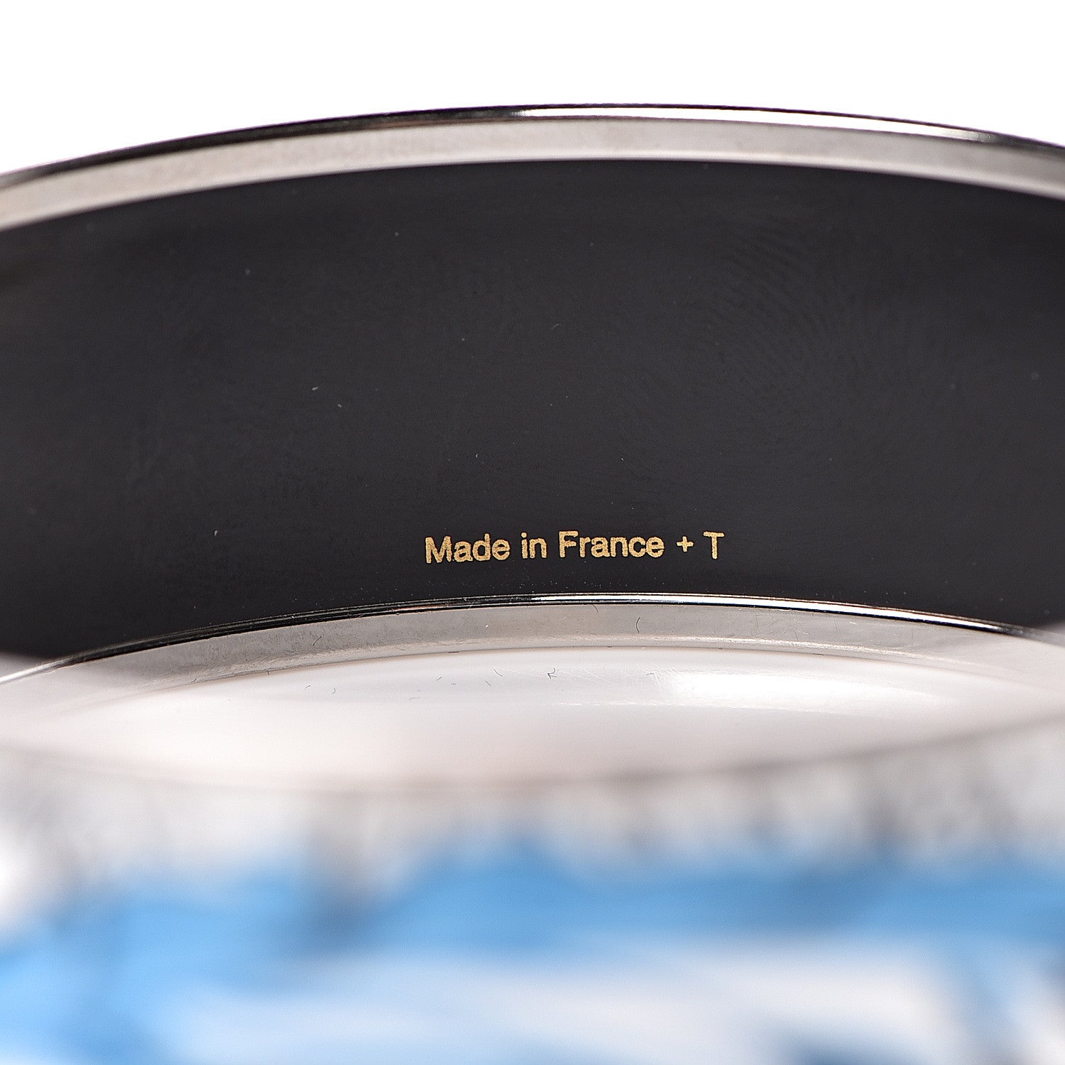 Hermes Enamel Printed Wide Mythiques Phoenix Bracelet 65 Pollen Azur 5 of 6