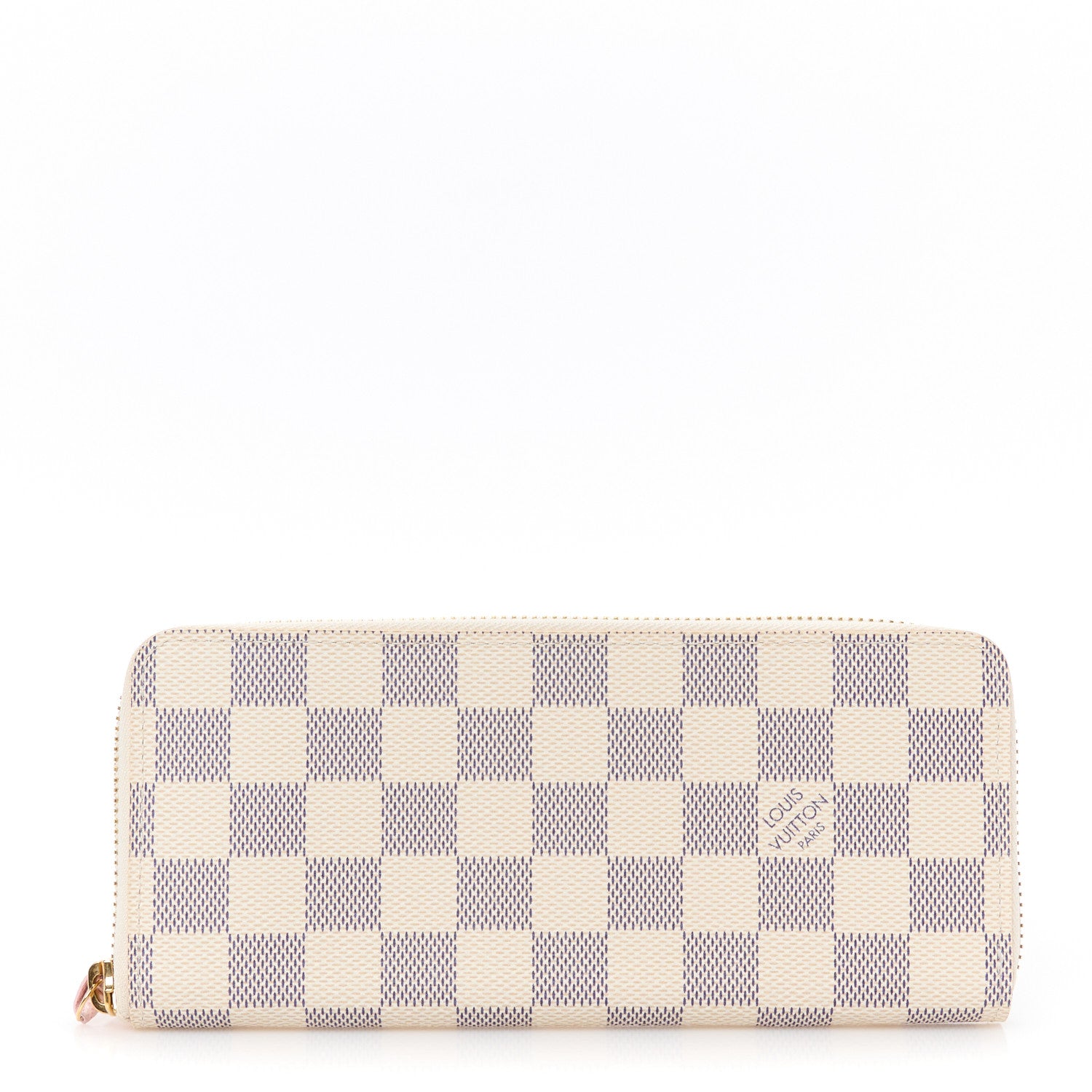 Louis Vuitton Damier Azur Clemence Wallet Rose Ballerine 1 of 9