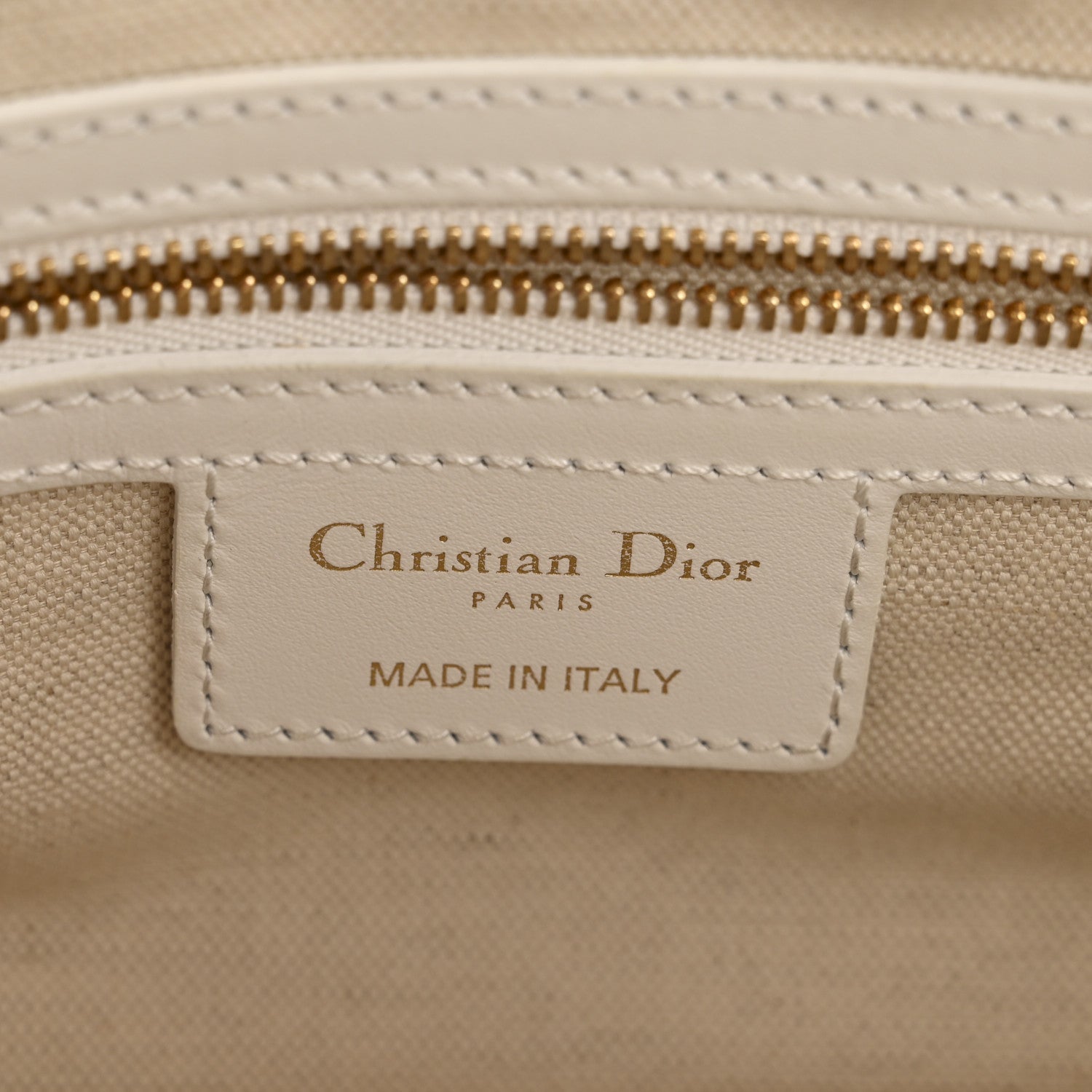 Christian Dior Calfskin Small Dior Vibe Zip Bowling Bag White 6 of 13