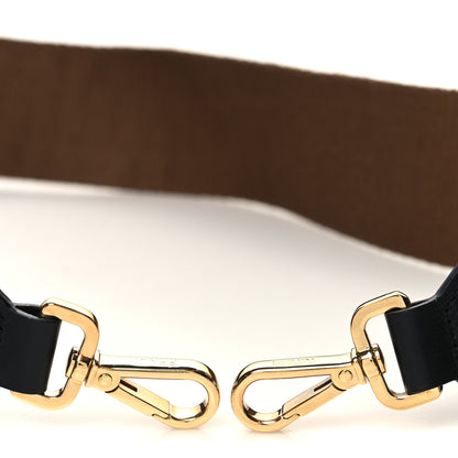 Fendi Ribbon Vitello Seta FF 1974 Adjustable Strap You Fango Marrone Black 3 of 5