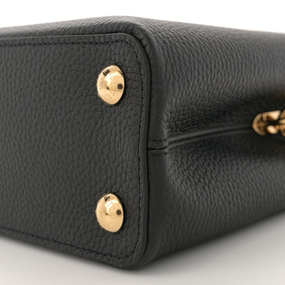 Louis Vuitton Taurillon Enamel Flower Padlock Chain Capucines BB Black 9 of 12