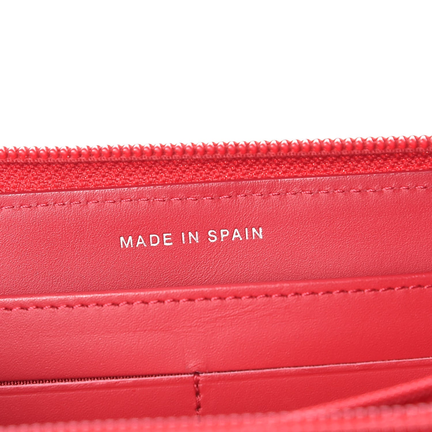 Chanel Caviar Large Timeless CC Gusset Zip Around Wallet Light Red 11 of 12