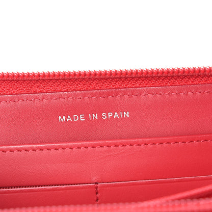 Chanel Caviar Large Timeless CC Gusset Zip Around Wallet Light Red 11 of 12