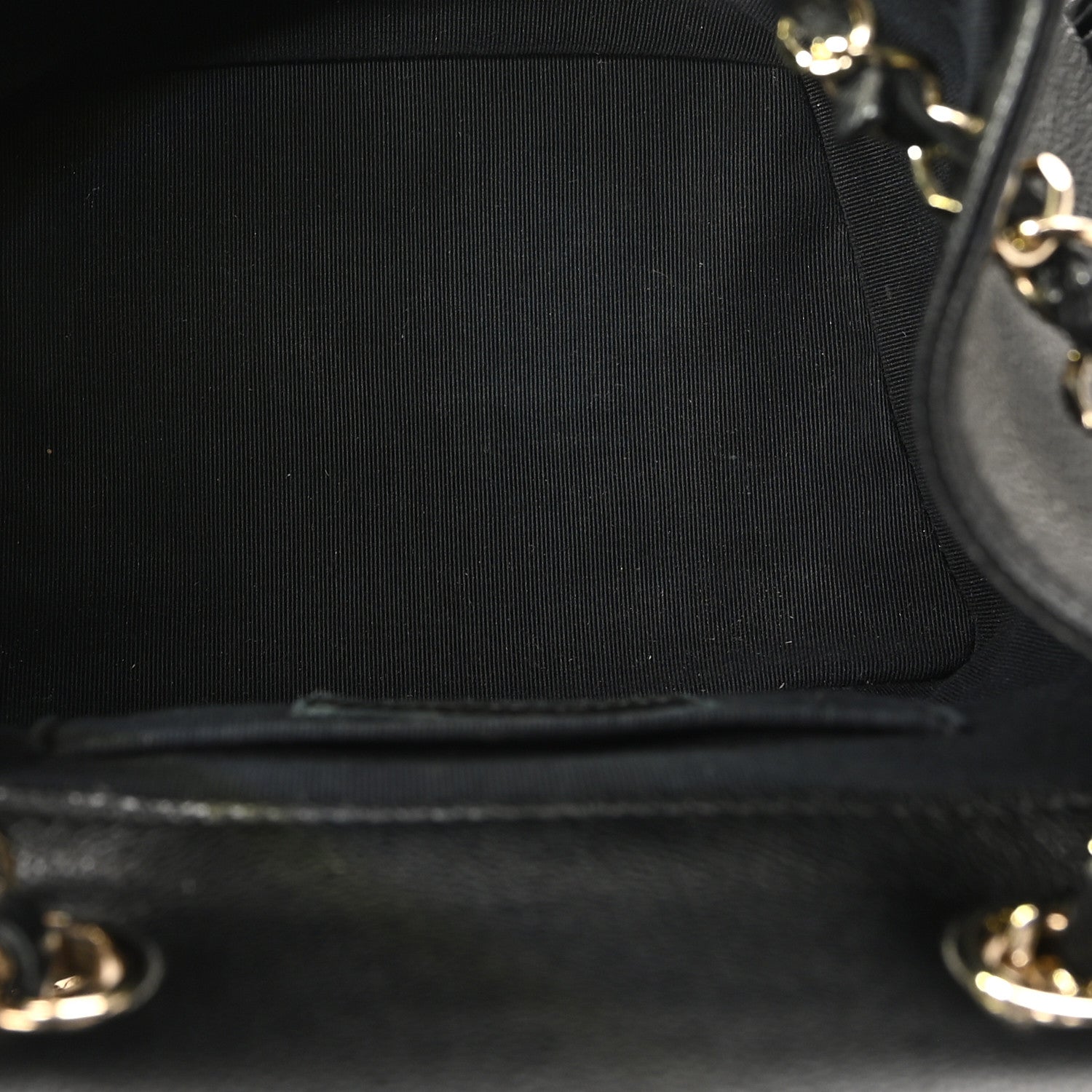 Chanel Shiny Caviar Quilted Small Pockets Drawstring Backpack Black 5 of 10