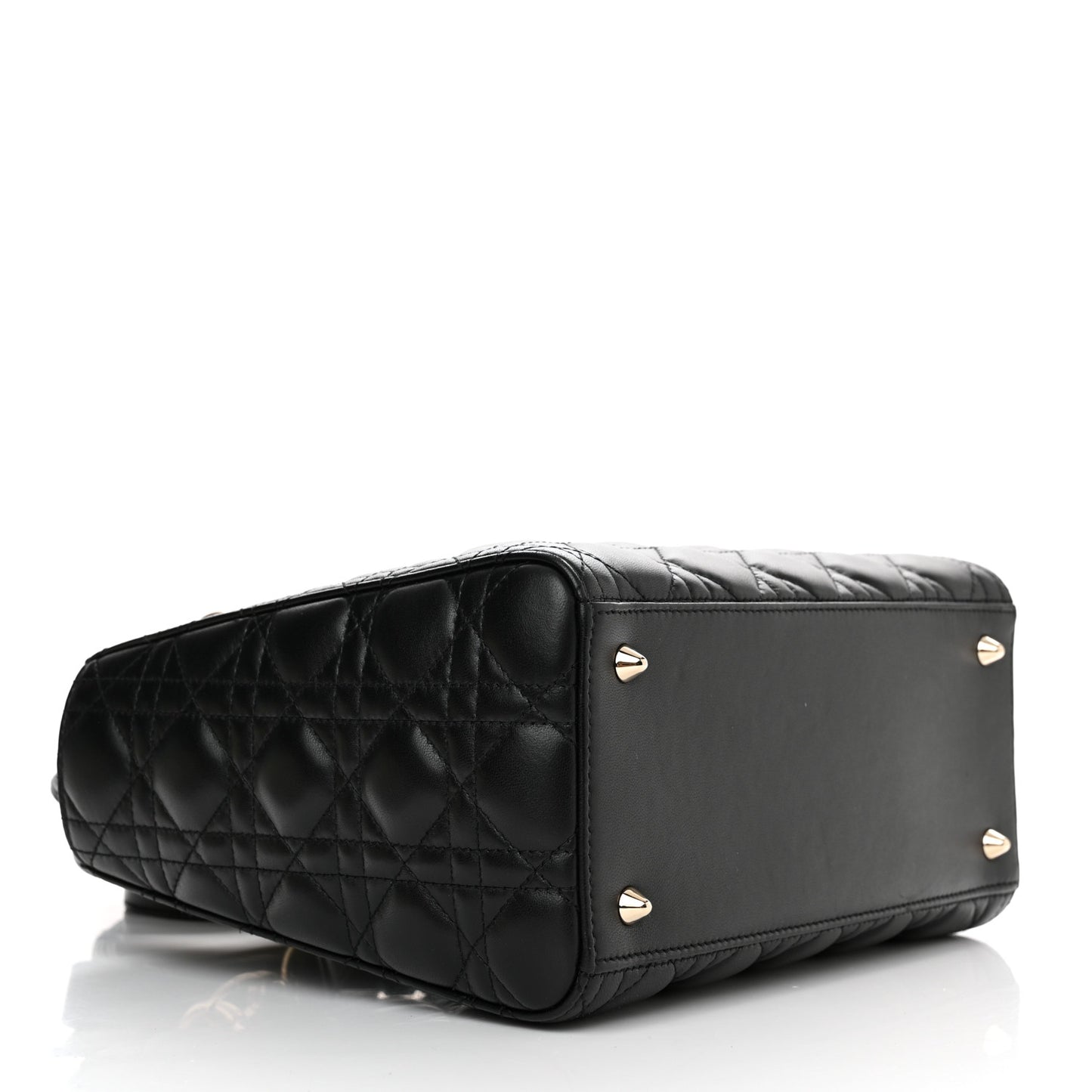 Lambskin Cannage Medium Lady Dior Black