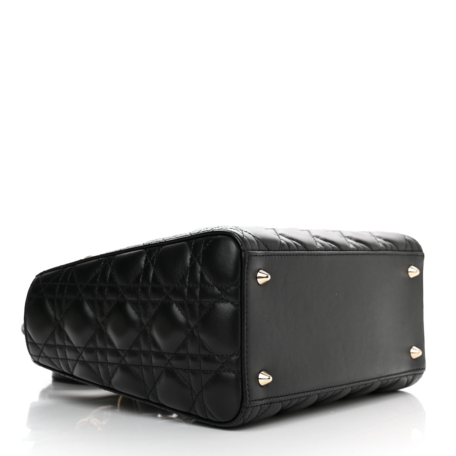 Christian Dior Lambskin Cannage Medium Lady Dior Black 4 of 13