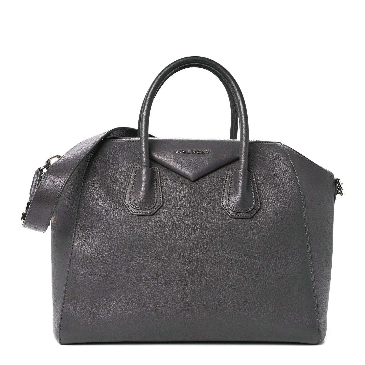 Sugar Goatskin Medium Antigona Dark Grey