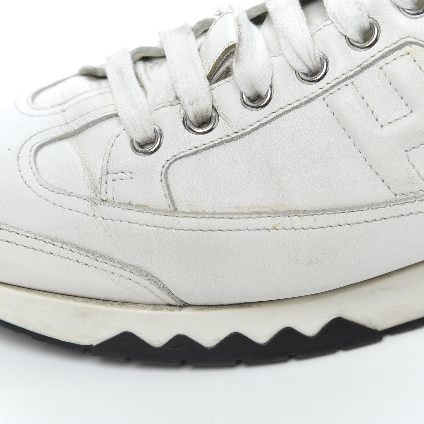 Calfskin Womens Trail Sneakers 39.5 White