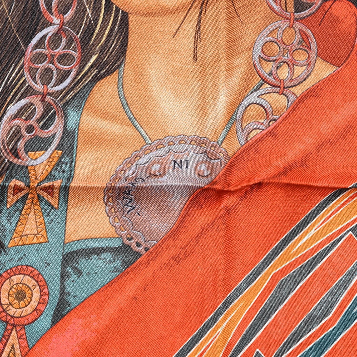 Hermes Silk Wako Ni Scarf 90 6 of 7