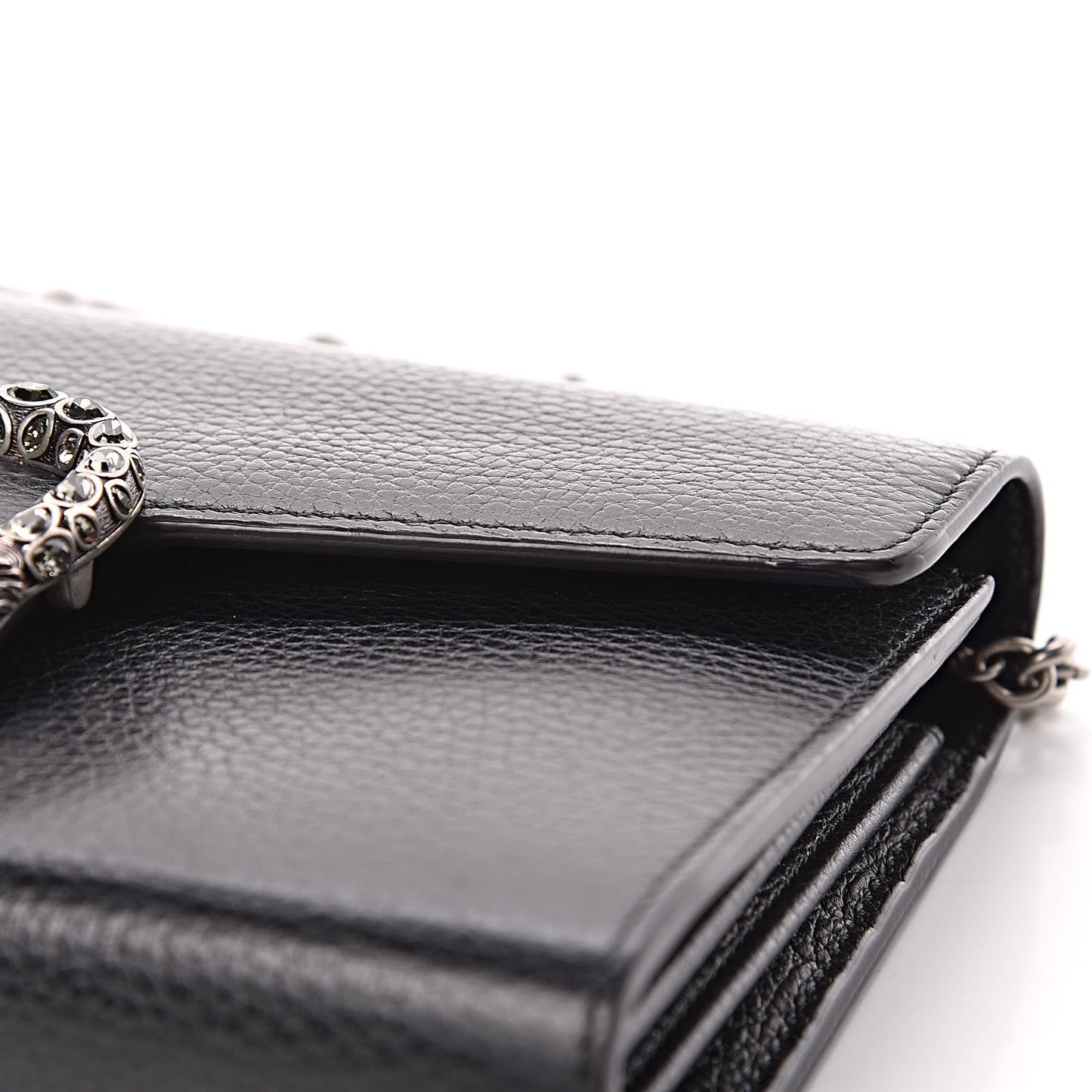 Calfskin Mini Dionysus Chain Wallet Black