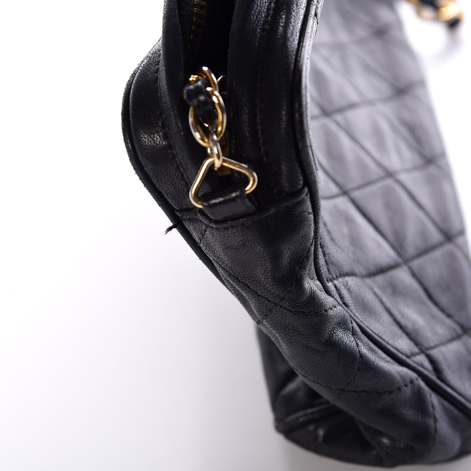 Chanel Lambskin Quilted Tassel Camera Case Pouch Black 12 of 15