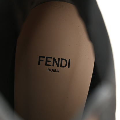 Fendi Mesh Tulle FF Colibri Ankle Booties 39 Tobacco Moro Black 7 of 9