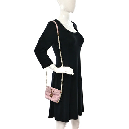 Chanel Calfskin Quilted Pearl Mini About Pearls Drawstring Bucket Light Pink 2 of 9