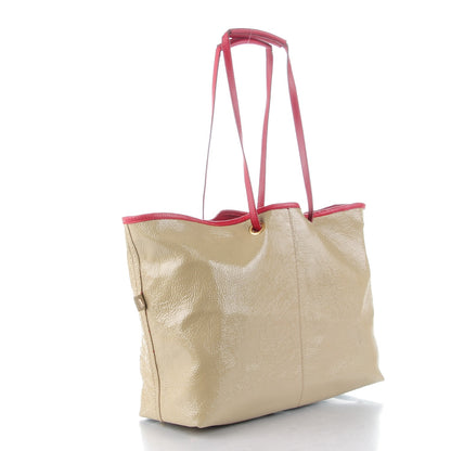 Saint Laurent Patent Lambskin Medium Neo Double Reversible Tote Beige Red 5 of 14
