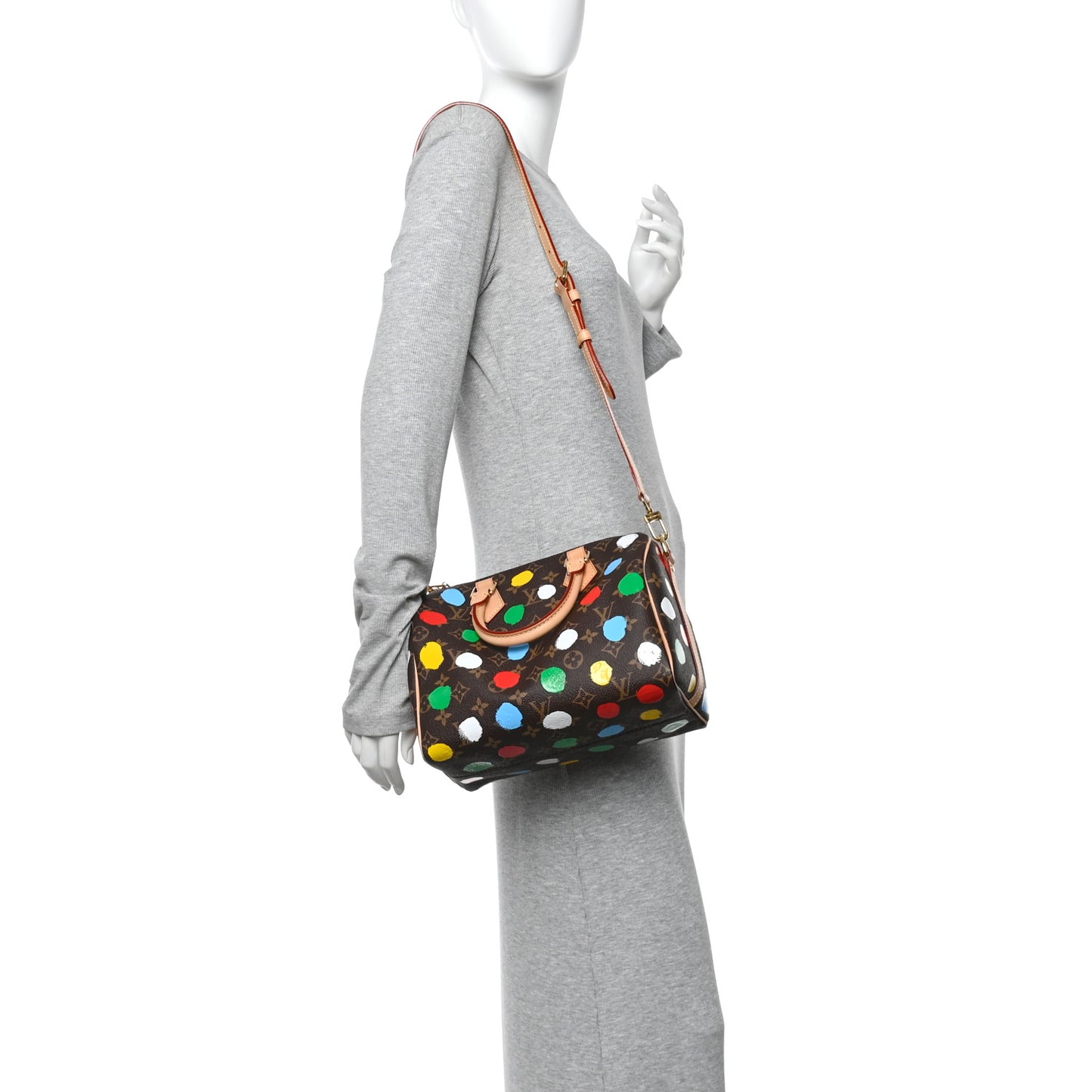 LV X YK Monogram Speedy Bandouliere 25 Multicolor