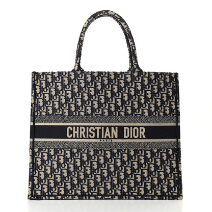 Christian Dior Oblique Large Book Tote Blue Multicolor 1 of 10