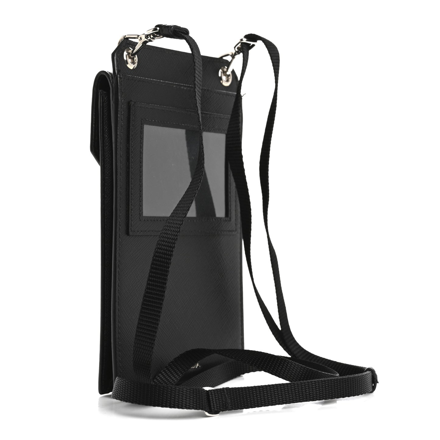 Saffiano Racing Logo Patch Mini Bag Black