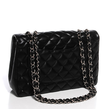 Chanel Lambskin Quilted Jumbo Single Flap Black 3 of 9