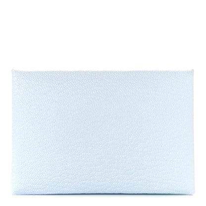 Hermes Chevre Mysore Calvi Card Case Bleu Brume 1 of 8