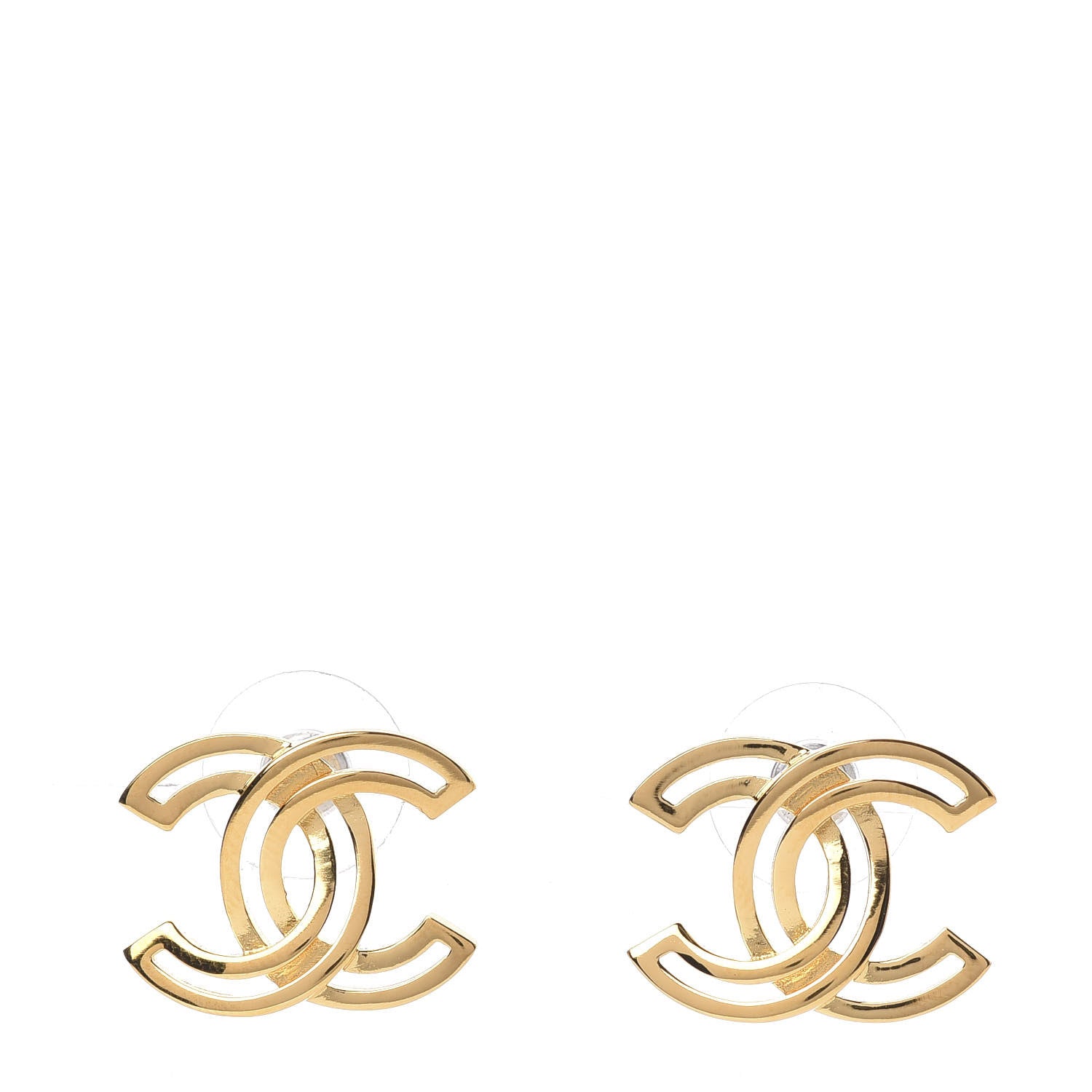 Chanel Metal Obazine CC Earrings Gold 1 of 5