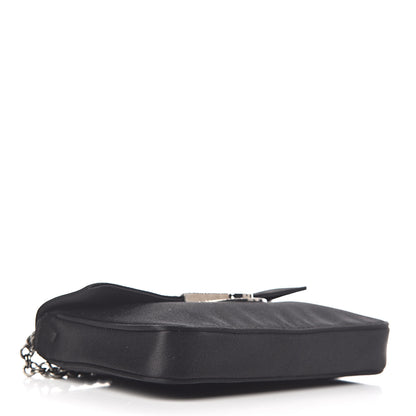 Prada Satin Crystal Clutch Black 4 of 12