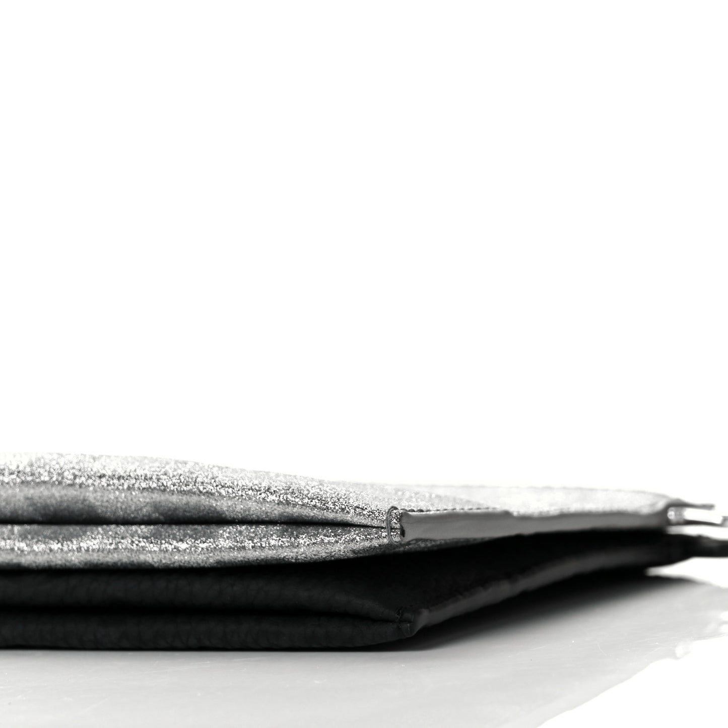 Damier Glitter Taurillon Monogram In The Loop Trio Pouch Black Silver
