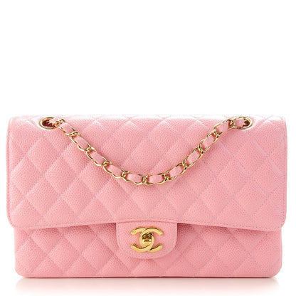 Chanel Caviar Quilted Medium Double Flap Pink 1 of 8