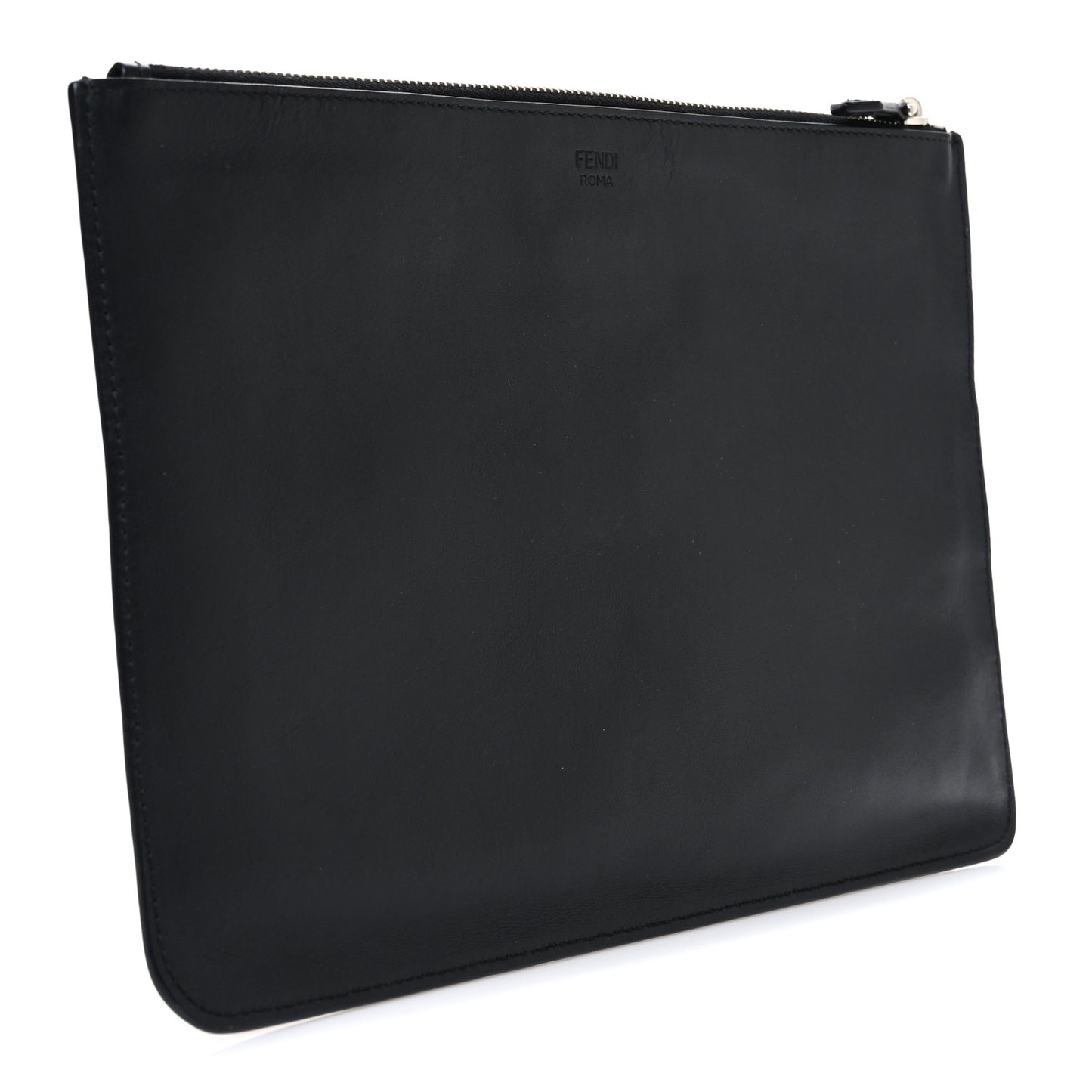 Vitello Century Monster Eyes Inlay Pouch Black Giallo