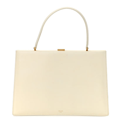 Celine Patina Box Calfskin Medium Clasp Bag White 1 of 14