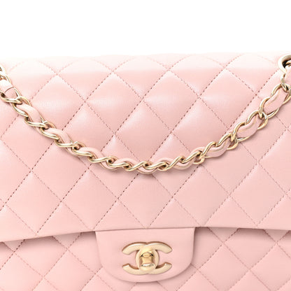 Chanel Lambskin Quilted Medium Double Flap Light Pink 7 of 9