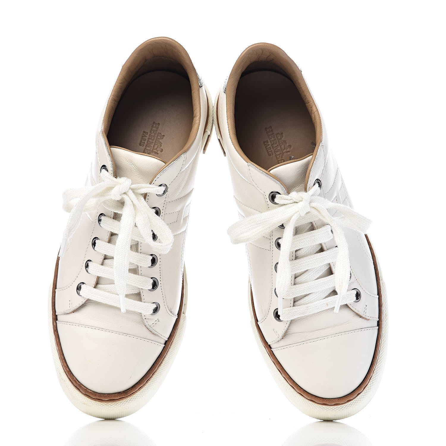 Hermes Calfskin Polo Sneakers 36.5 White 14 of 14