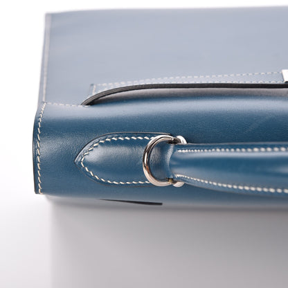 Hermes Tadelakt Kelly Sellier 32 Bleu Thalassa 29 of 33