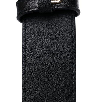 Gucci Calfskin Double G 30mm Belt 80 32 Black 3 of 6