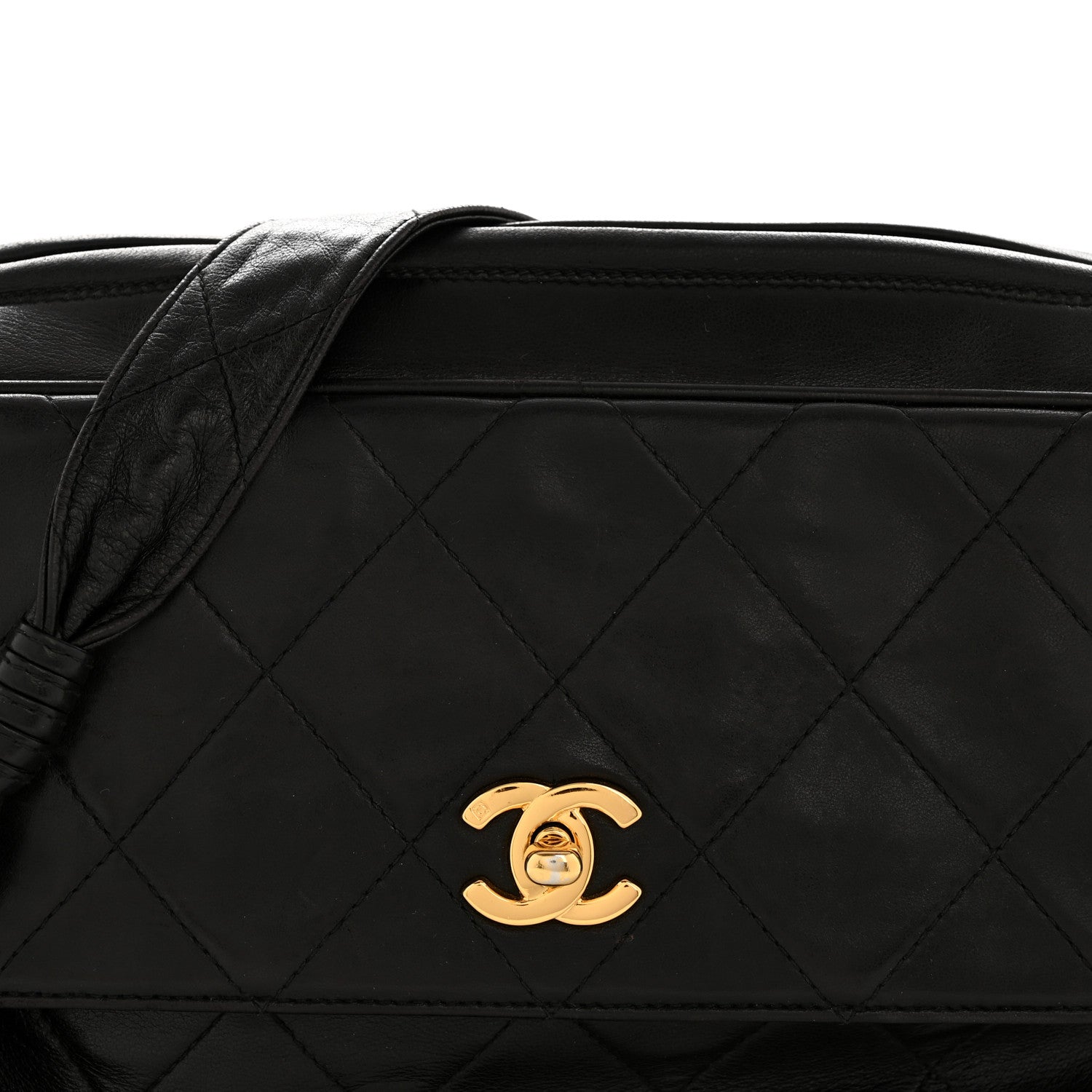 Chanel Lambskin Quilted Tassel Camera Case Black 9 of 16