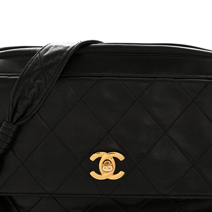Chanel Lambskin Quilted Tassel Camera Case Black 9 of 16