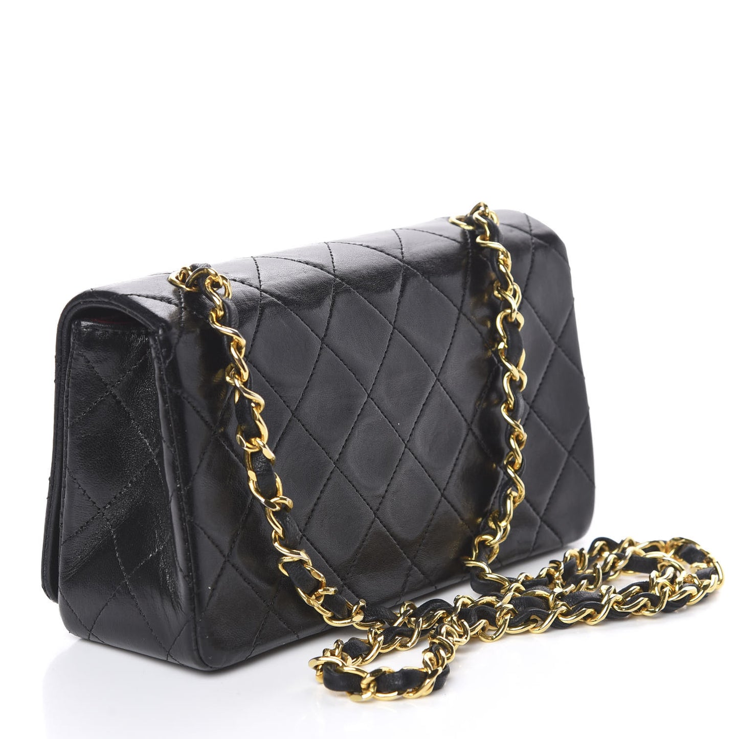 Lambskin Quilted Mini Flap Black