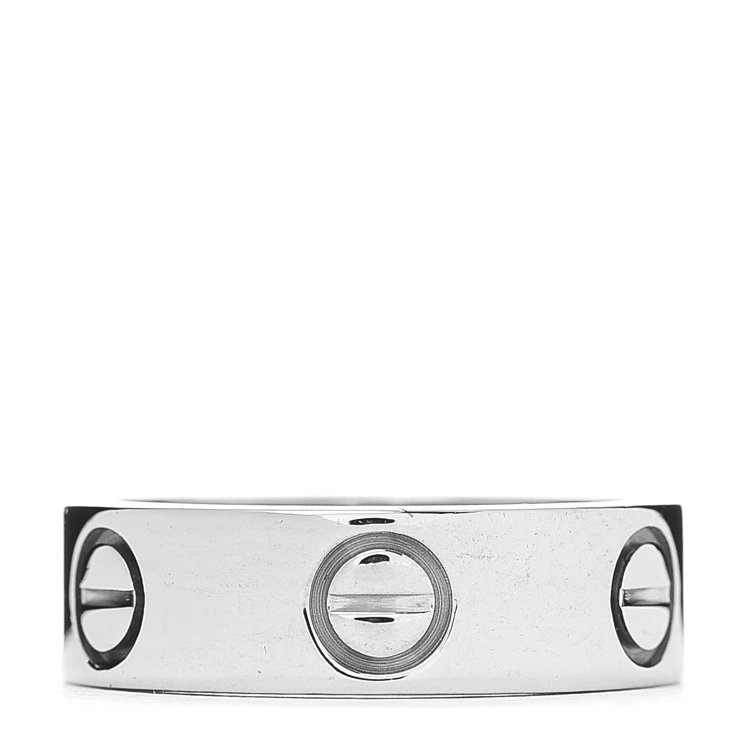 Cartier 18K White Gold 5.5mm LOVE Ring 47 4 1 of 4