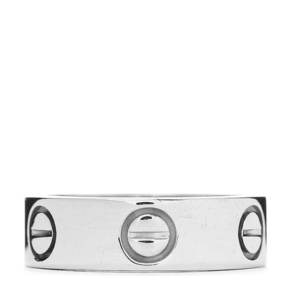 Cartier 18K White Gold 5.5mm LOVE Ring 47 4 1 of 4