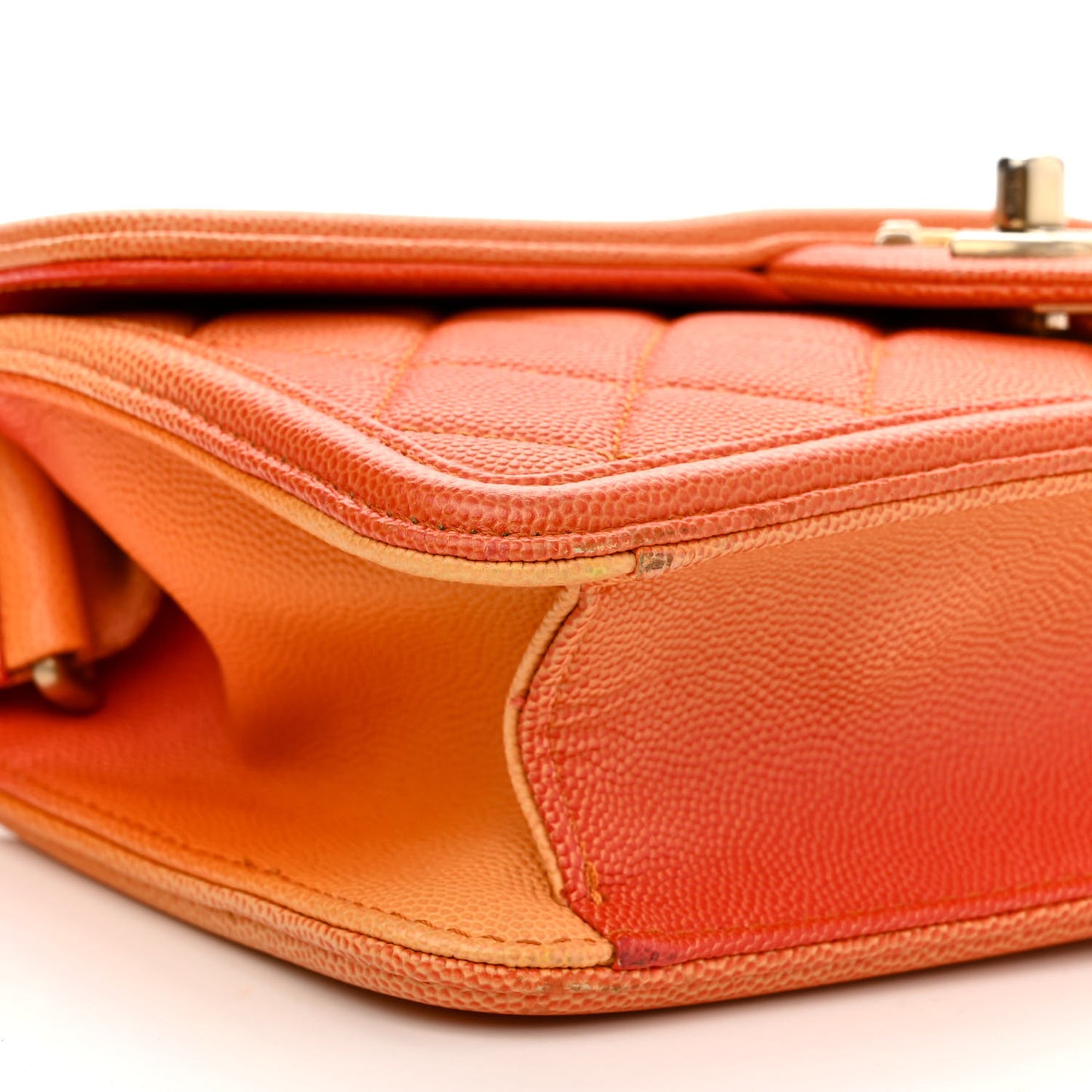 Caviar Quilted Small Sunset On The Sea Flap Orange