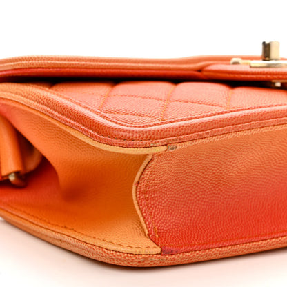 Chanel Caviar Quilted Small Sunset On The Sea Flap Orange 9 of 13