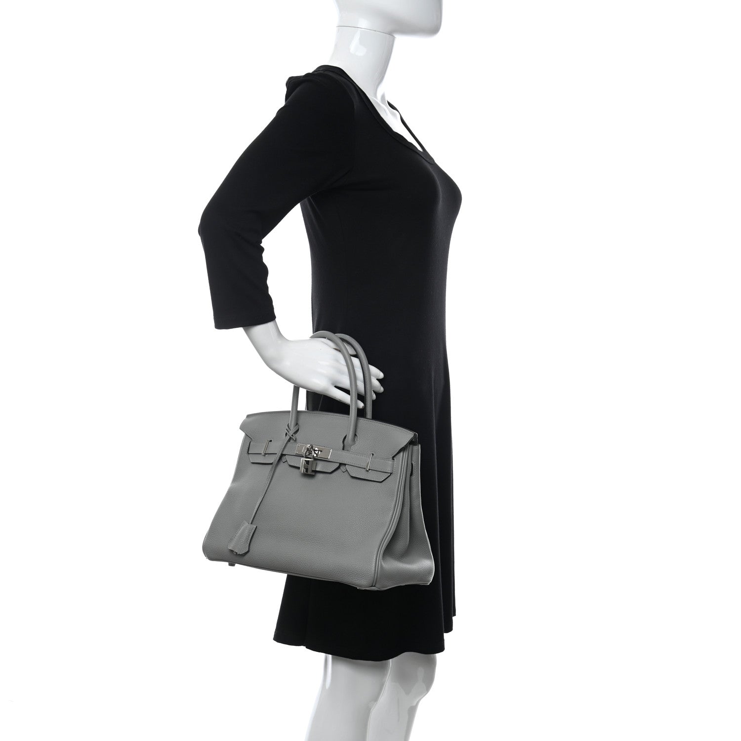 Hermes Togo Birkin 30 Gris Mouette 2 of 13