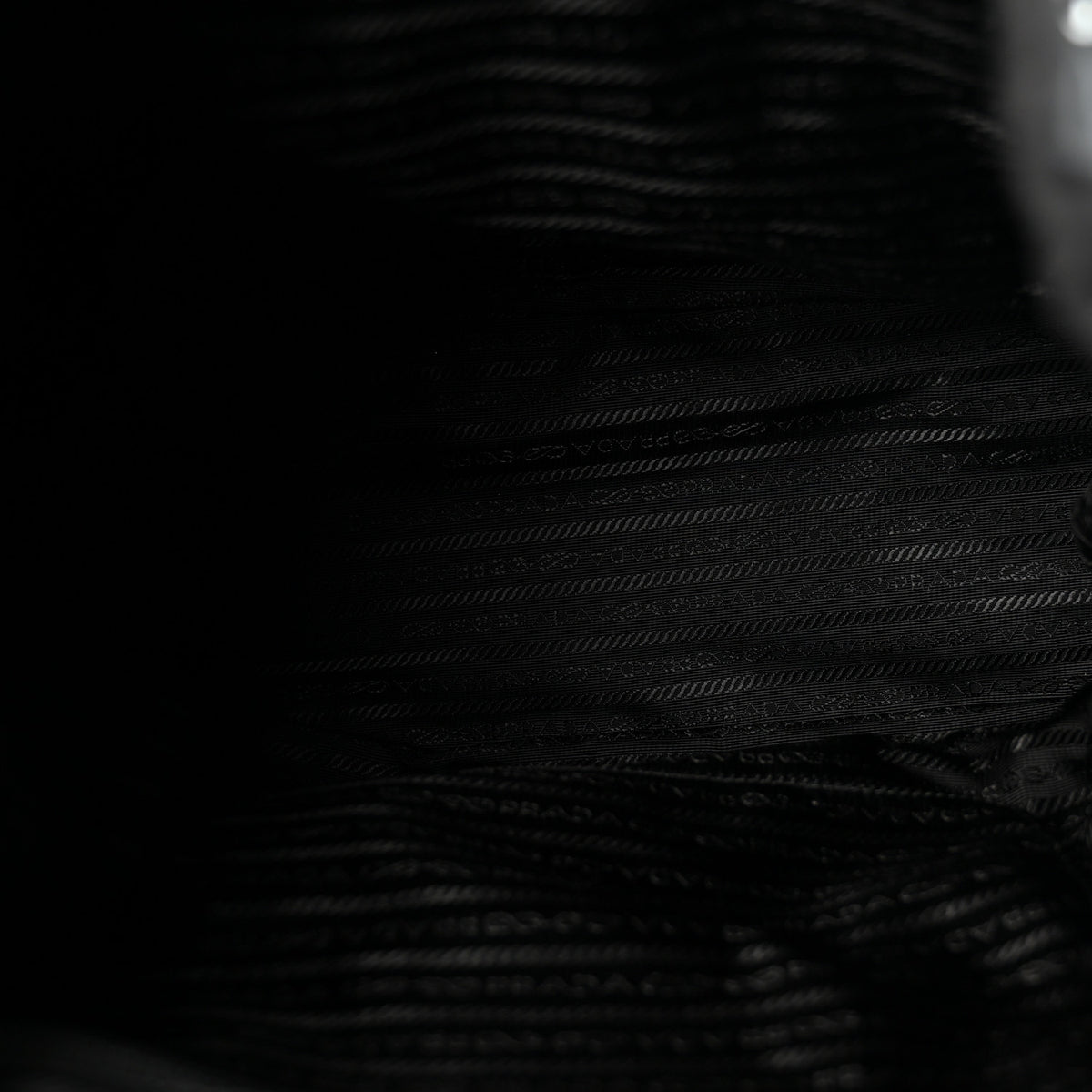 Re-Nylon Saffiano Medium Backpack Black