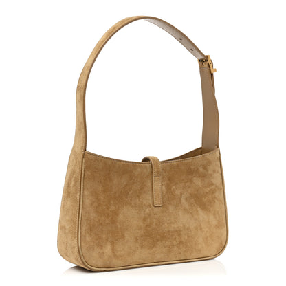 Saint Laurent Suede Calfskin Le 5 A 7 Hobo Beige 2 of 8