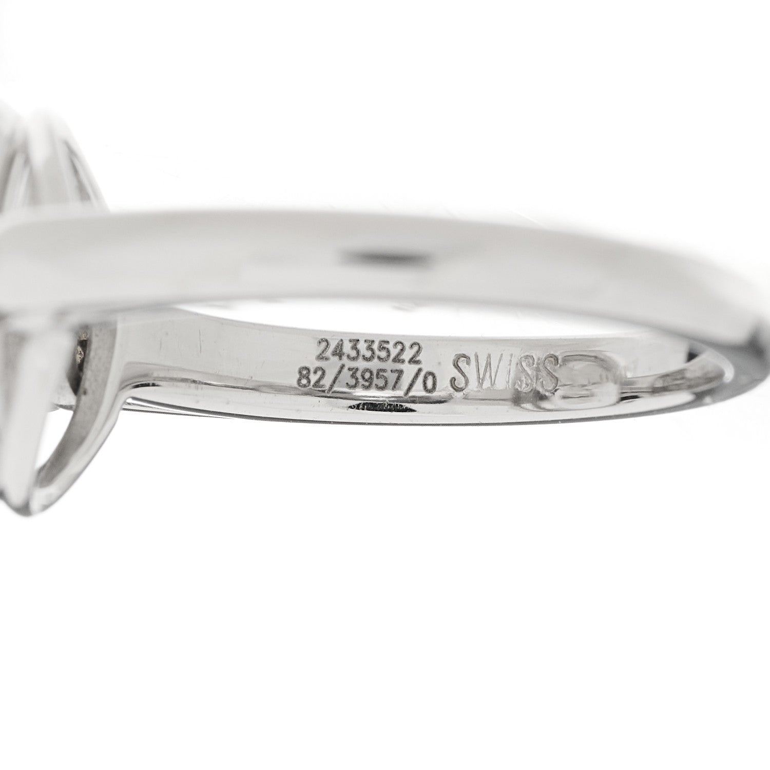 Chopard 18K White Gold Happy Diamonds Circle Ring 52 6 5 of 6
