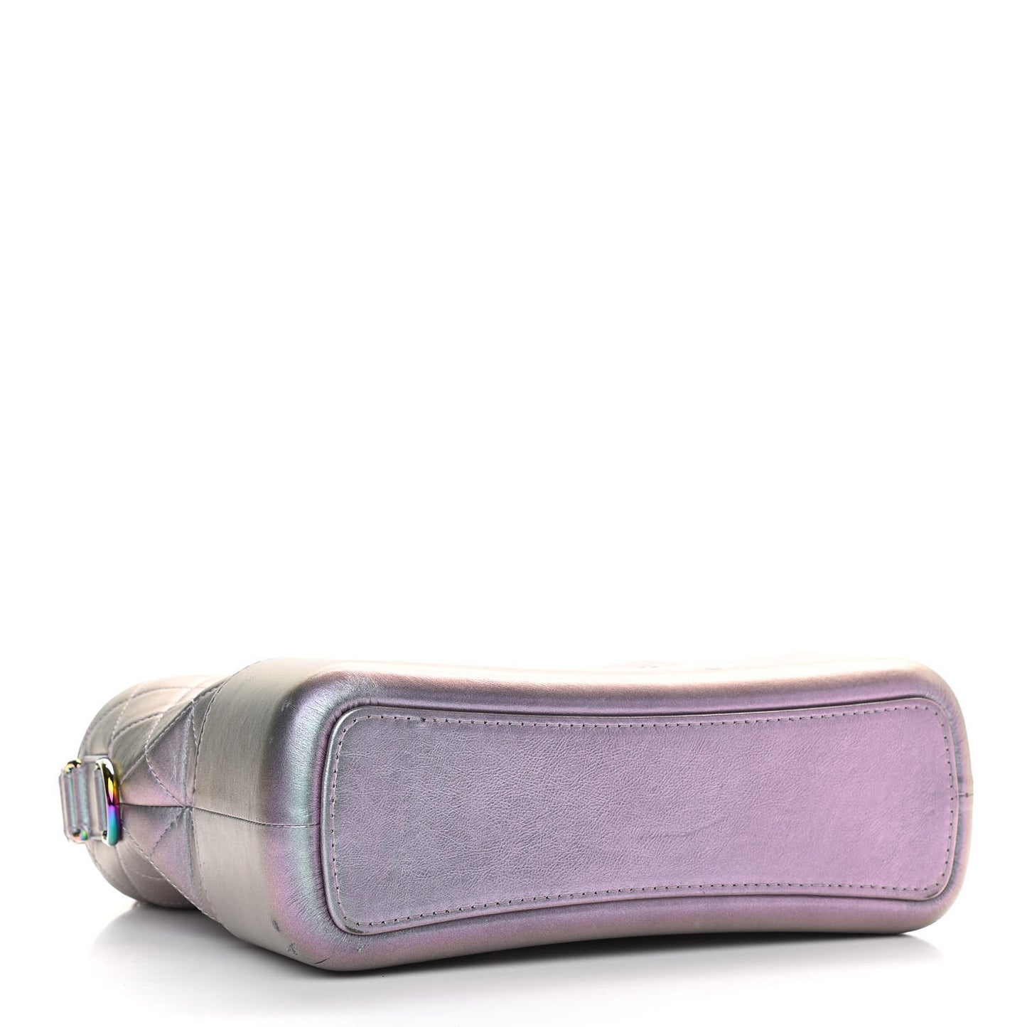 Iridescent Lambskin Calfskin Quilted Medium Gabrielle Hobo Light Purple