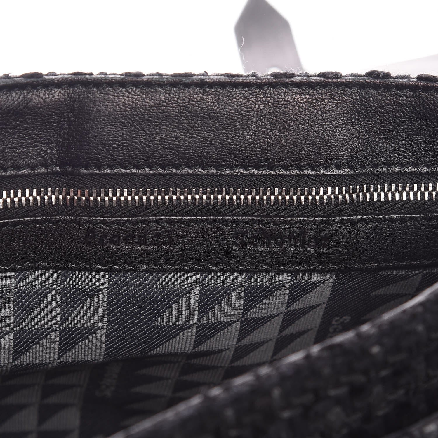 Proenza Schouler Lorma Tweed Lambskin Tiny PS1 Satchel Black 6 of 8